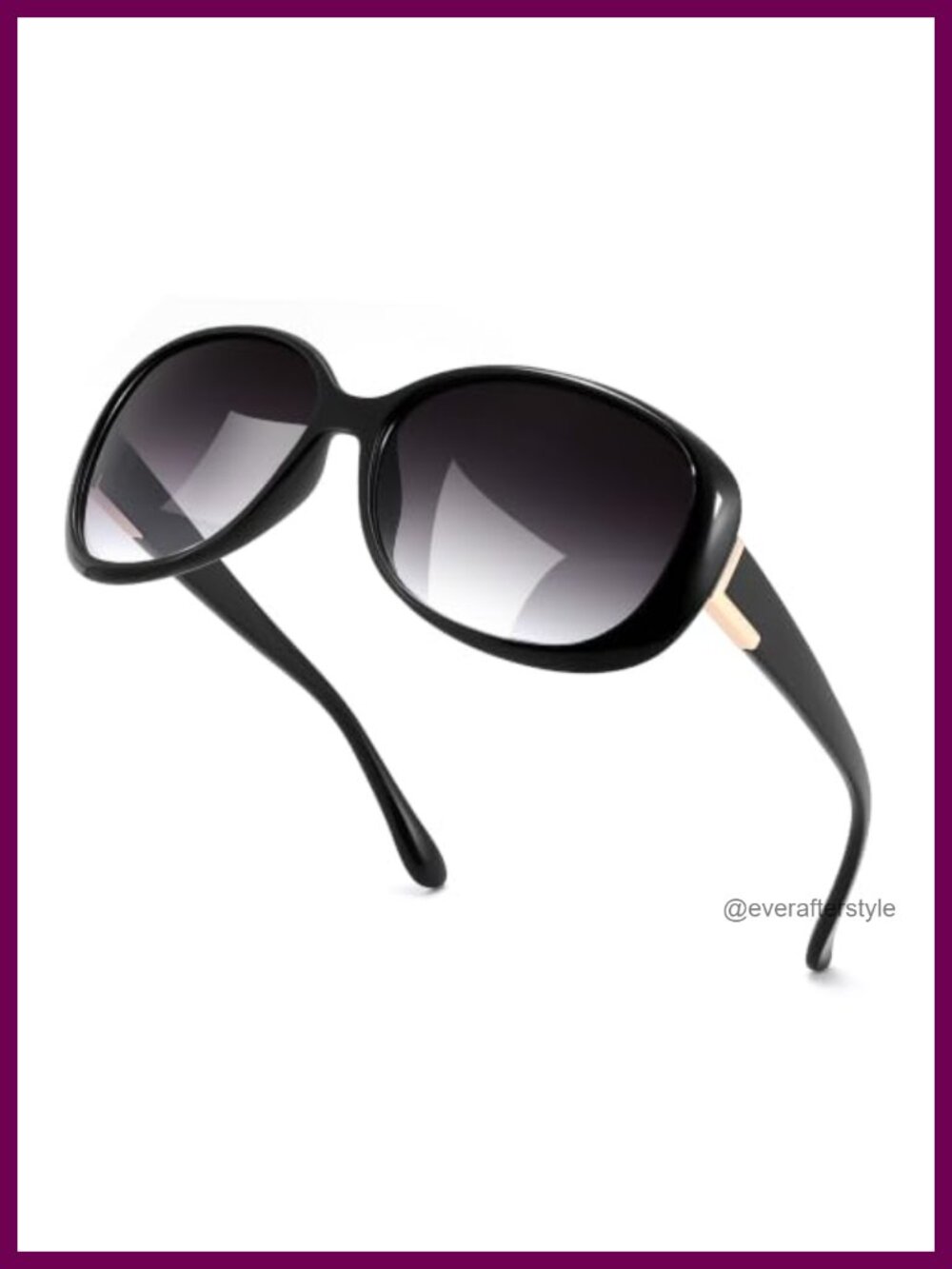 Oversized Square Wraparound Sunglasses UV400 Full-Frame Retro Women's